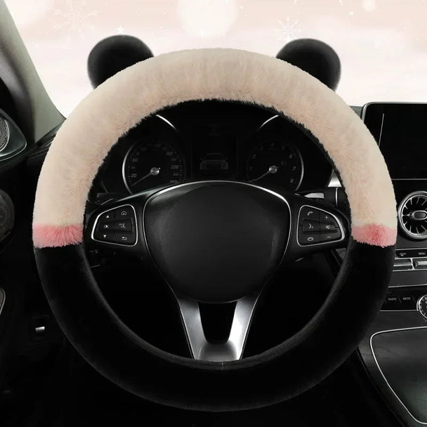 Fluffy Car Steering Wheel Covers | Winter Fluffy Rabbit Hair Cover