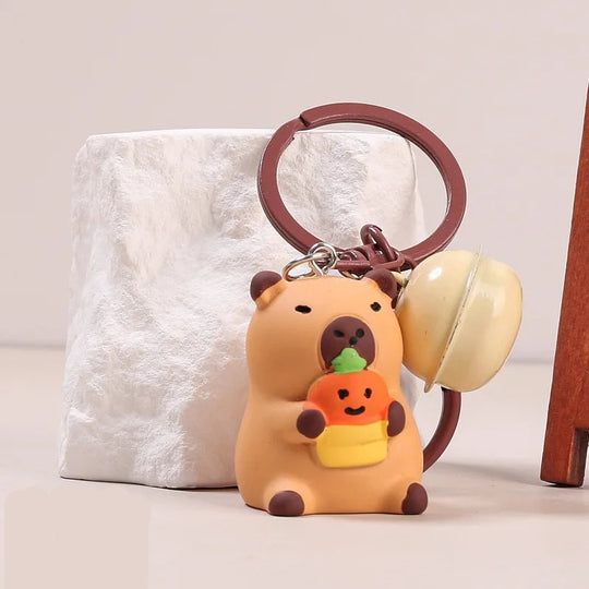 Cute Capybara Car Keychain Gift
