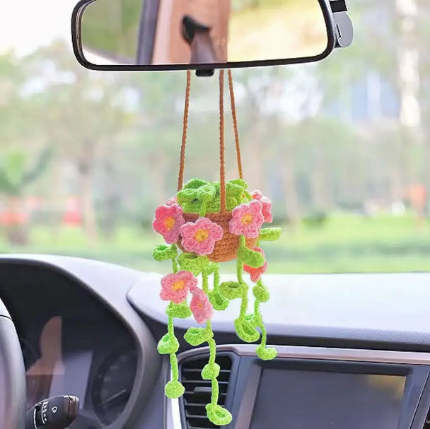 Car Hanging Crochet Plant Handmade