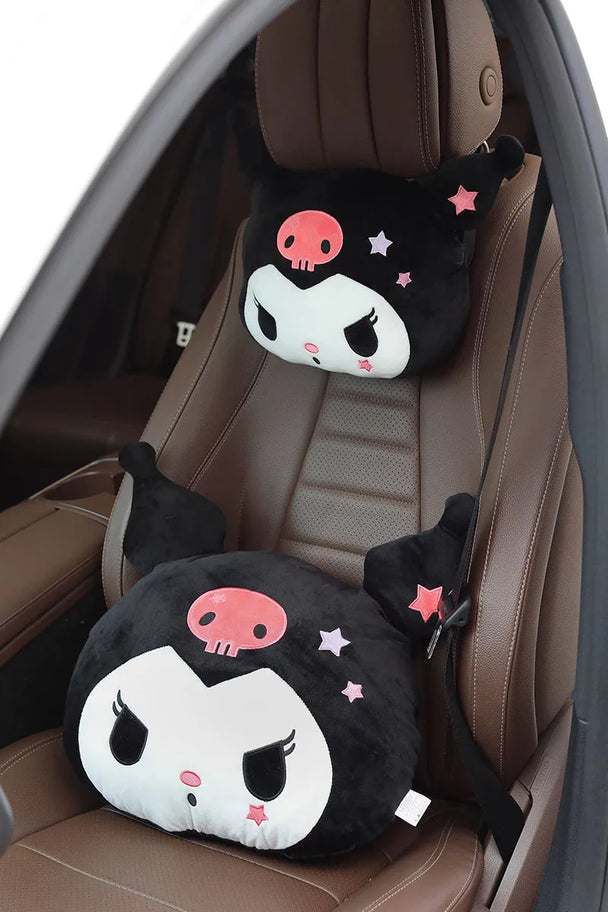 Seat Belt Cover & Kuromi Pillow For Car