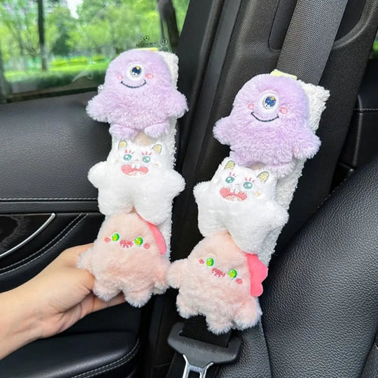 Cartoon Car Seat Belt Cover Plush Shoulder