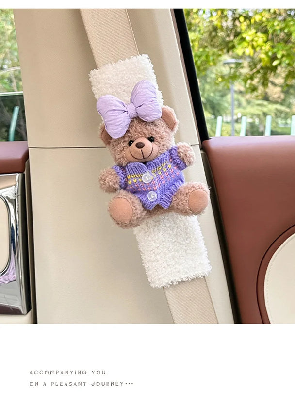 Cute Bear Car Seat Belt Shoulder Cover