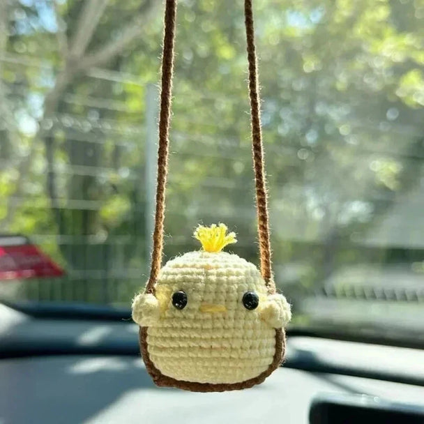 Cartoon Animal Crochet Car Accessories