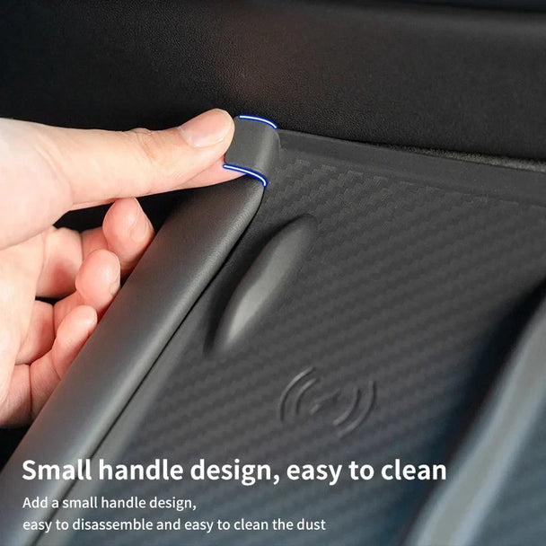 Wireless charging pad for car console for Tesla