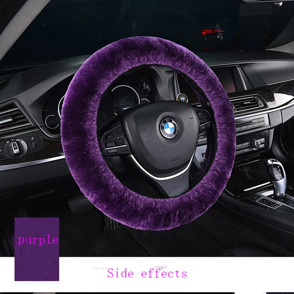 Real Fur Car Steering Wheel Cover For Winter