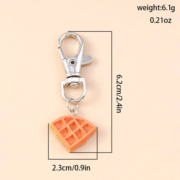 Car Croissant Bread Keyring for Women & Girls