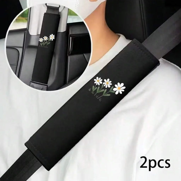 Daisy Pattern Car Seat Belt Cover