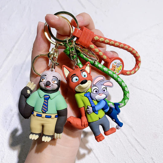 Zootopia Keychain For Car | Disney Movie Character Key Ring
