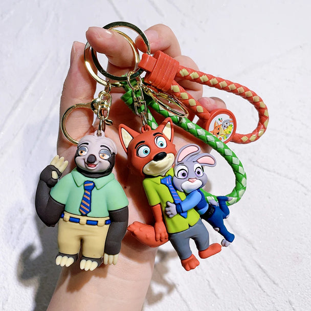 Zootopia Keychain For Car | Disney Movie Character Key Ring