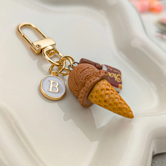 Chocolate & Icecream Car  Keychain