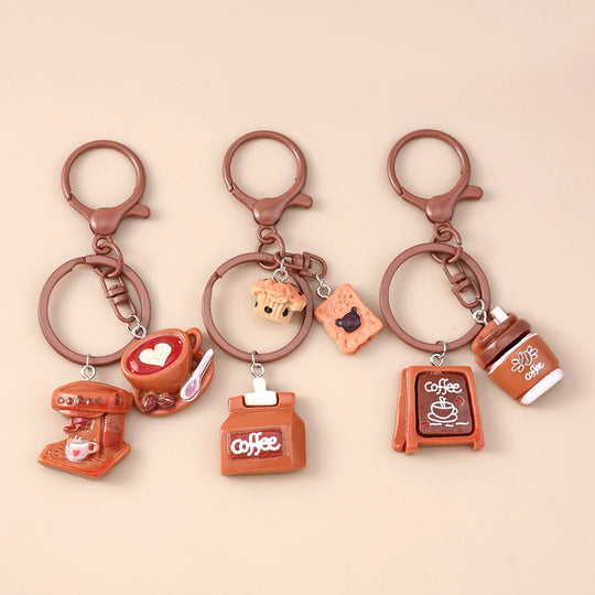 Cute Keychain Coffee For Car