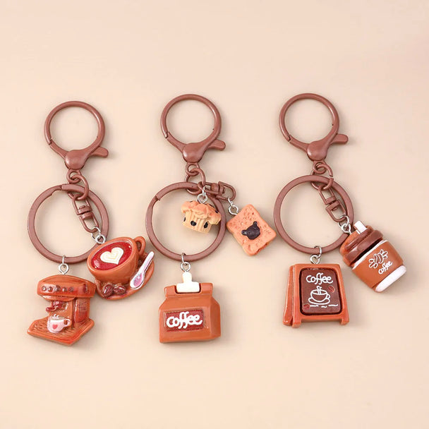 Cute Keychain Coffee For Car