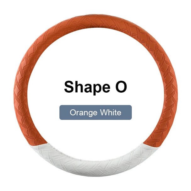 Leather Car Steering Wheel Protective Cover