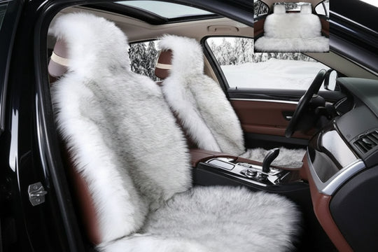 Luxurious Sheepskin Car Seat Cover – Premium Wool-Inspired Comfort for Every Journey