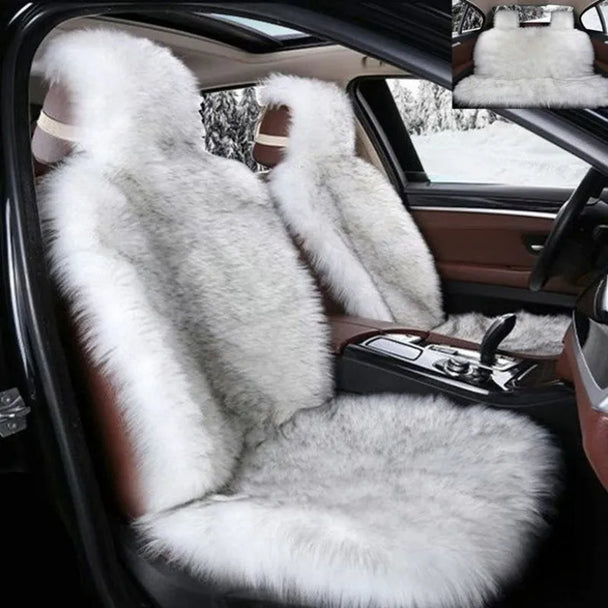 Luxurious Sheepskin Car Seat Cover – Premium Wool-Inspired Comfort for Every Journey