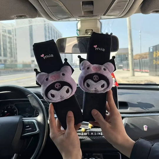 Cute Kuromi Car Seat Belt Shoulder Pads