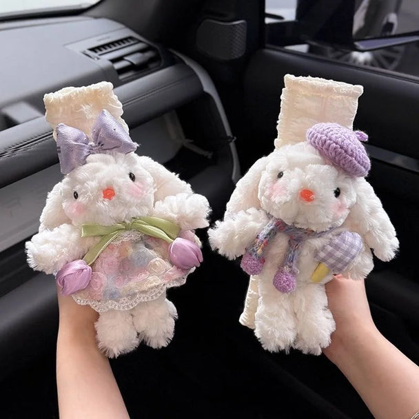 Cute Rabbit Plush Car Seat Belt Shoulder Protector