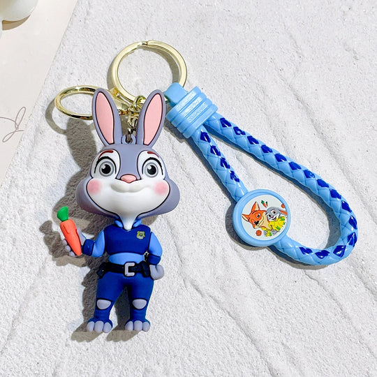 Zootopia Keychain For Car | Disney Movie Character Key Ring