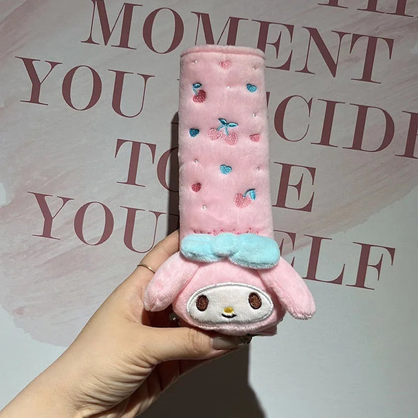 Seat Belt Cover & Kuromi Pillow For Car