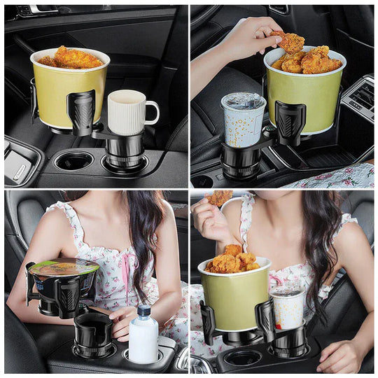 Dual cup holder expander for car