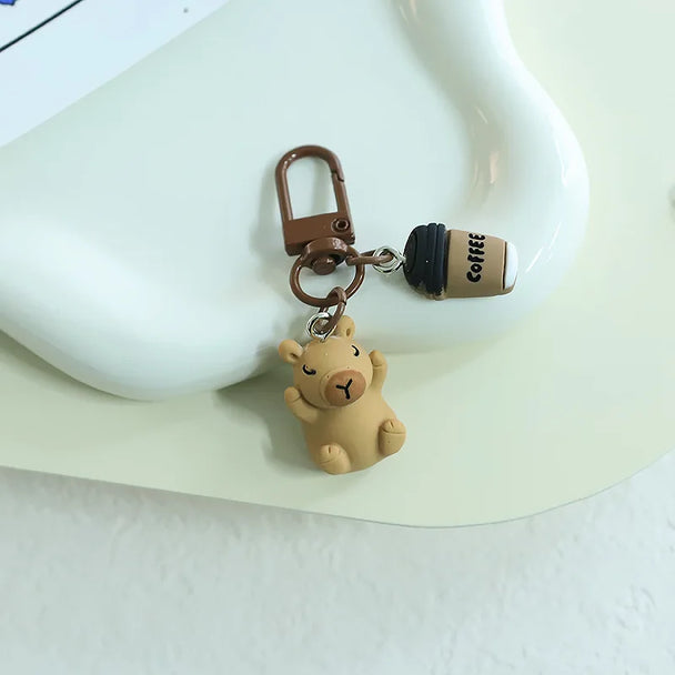 Cute Capybara Car Keychain Gift
