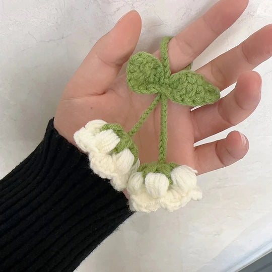 Crochet Flowers Hanging Car Accessories