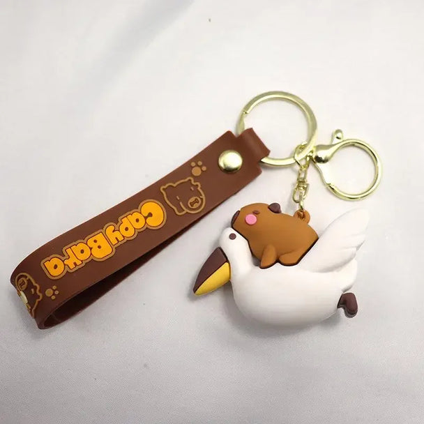Capybara Car Keychain Accessory