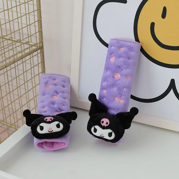Seat Belt Cover & Kuromi Pillow For Car