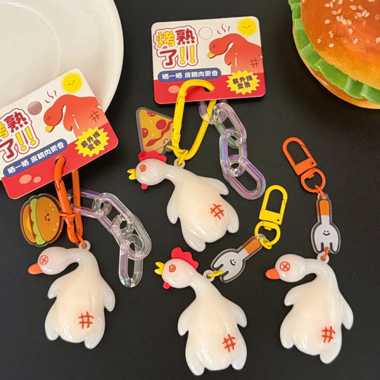 Roasted Chicken Keychain Car