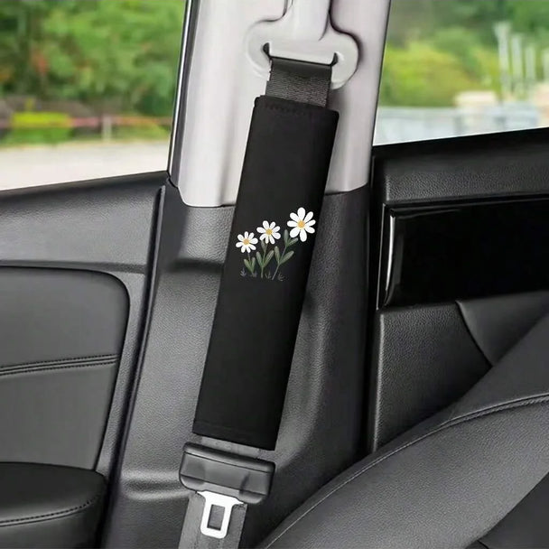 Daisy Pattern Car Seat Belt Cover
