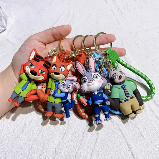 Zootopia Keychain For Car | Disney Movie Character Key Ring