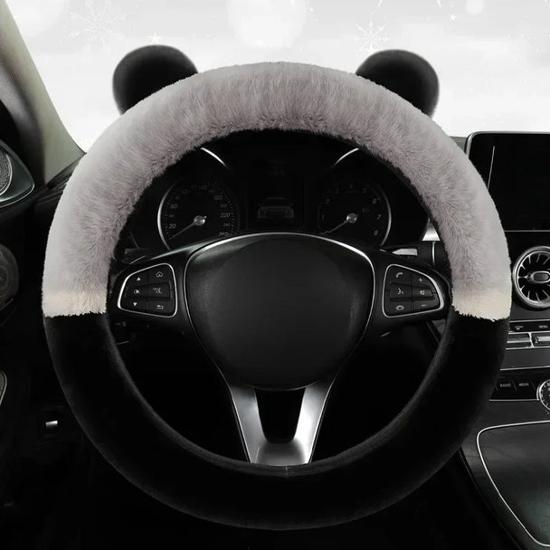 Fluffy Car Steering Wheel Covers | Winter Fluffy Rabbit Hair Cover