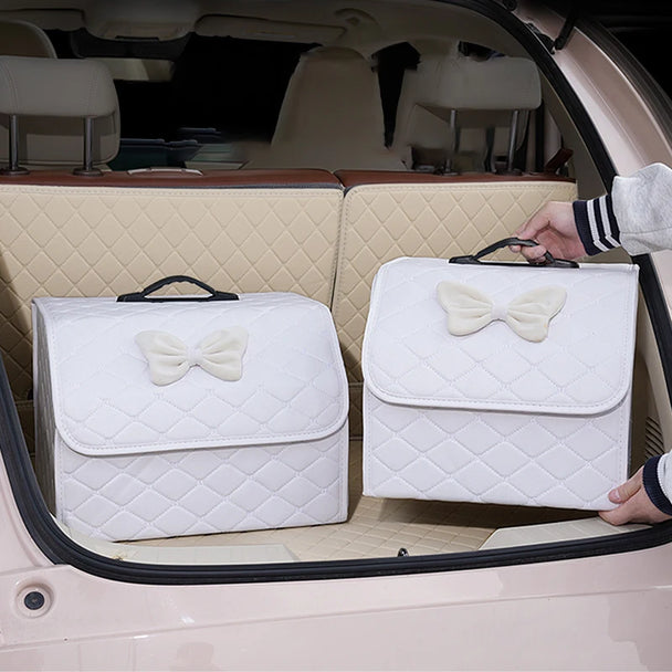 Elegant Pink Car Trunk Organizer for Women