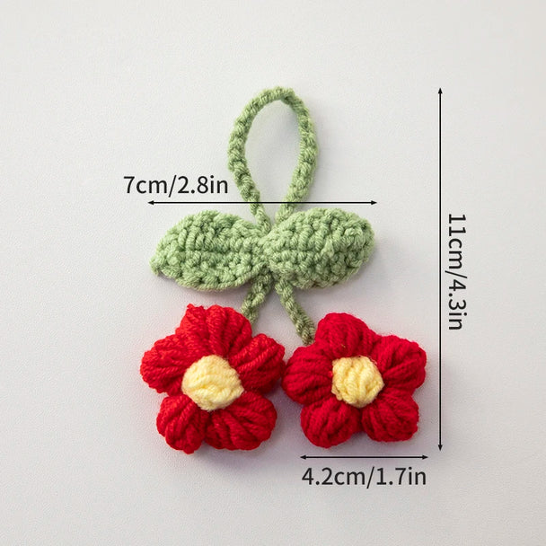 Crochet Flowers Hanging Car Accessories