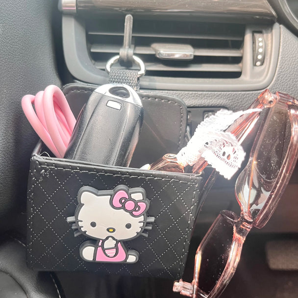 Hello Kitty Car Leather Organizer Box
