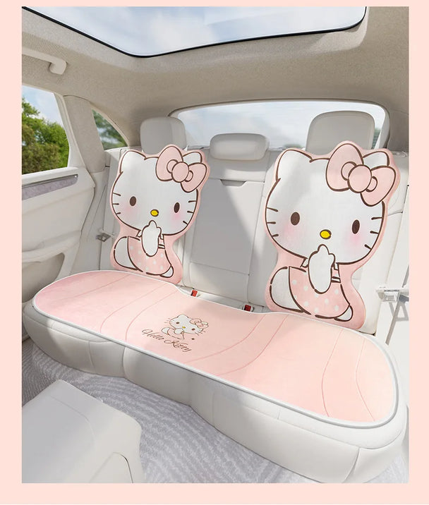 Hello Kitty & My Melody Kuromi Winter Plush Car Seat Cushion