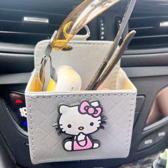 Hello Kitty Car Leather Organizer Box