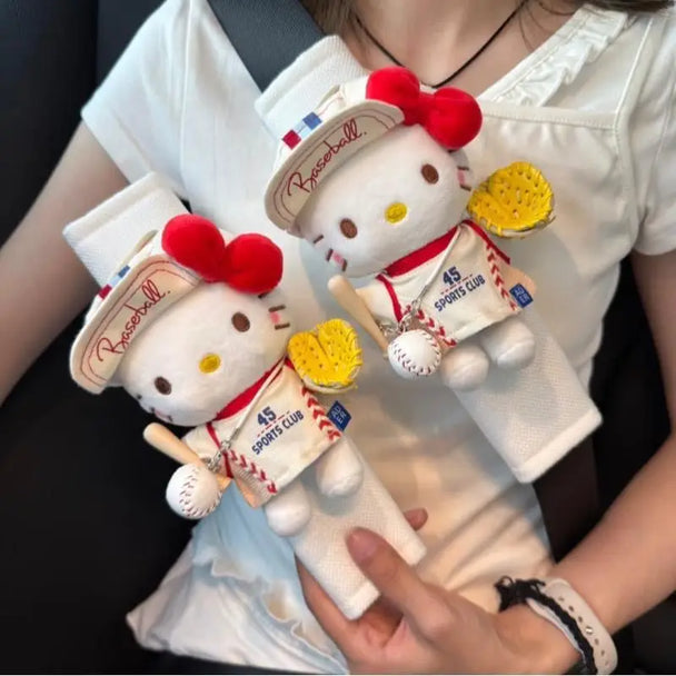 Cute Travel Hello Kitty Plush Seat Belt Cover