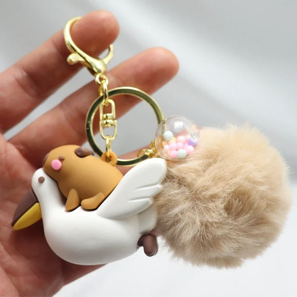 Capybara Car Keychain Accessory