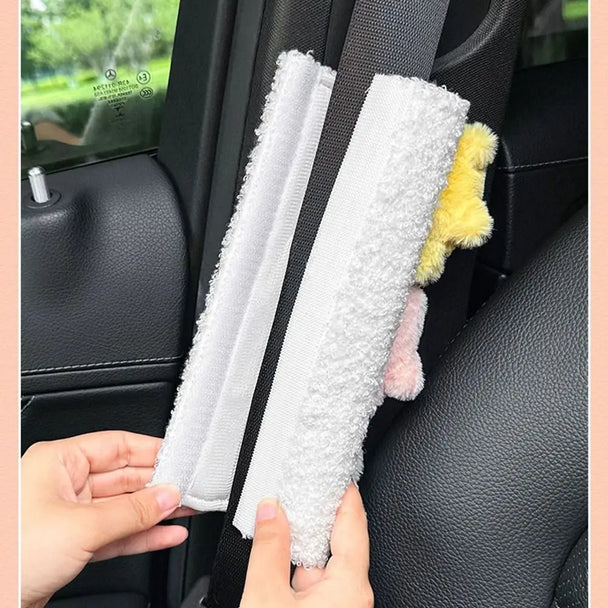 Cartoon Car Seat Belt Cover Plush Shoulder