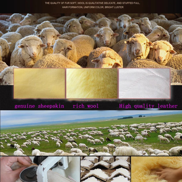 Real Fur Car Steering Wheel Cover For Winter