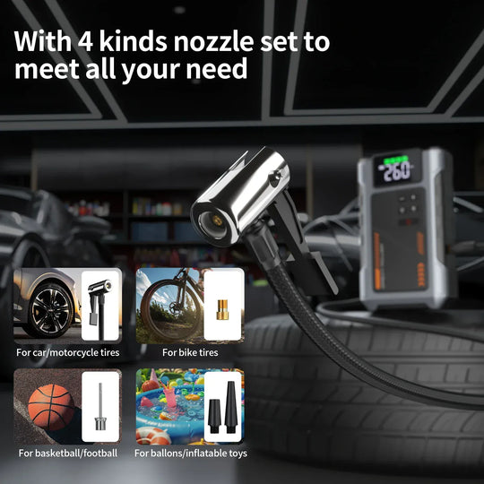 4 in 1 Air Pump Car Battery Emergency Booster