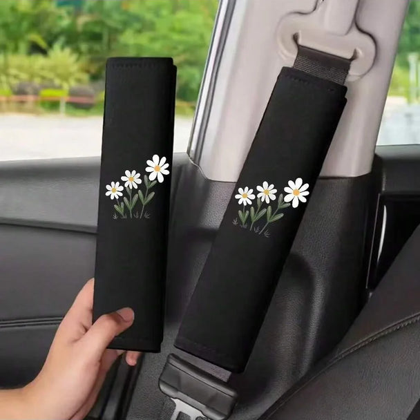 Daisy Pattern Car Seat Belt Cover