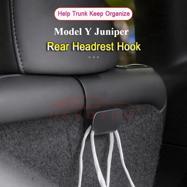 2 in 1 Car Seat Hook for Tesla – Smart Headrest Storage Innovation