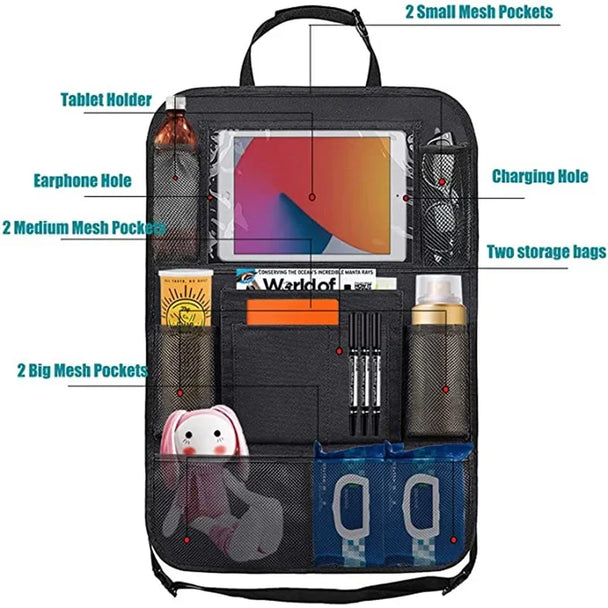 car back seat organizer beige