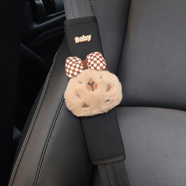 Cute Cartoon Capybara Safety Belt Cover