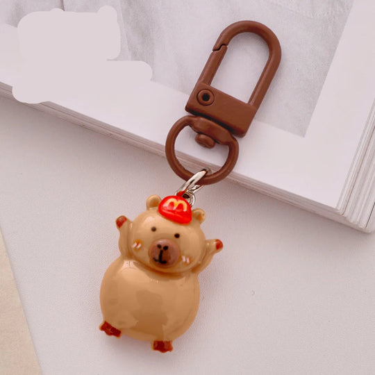 Cute Capybara Car Keychain Gift