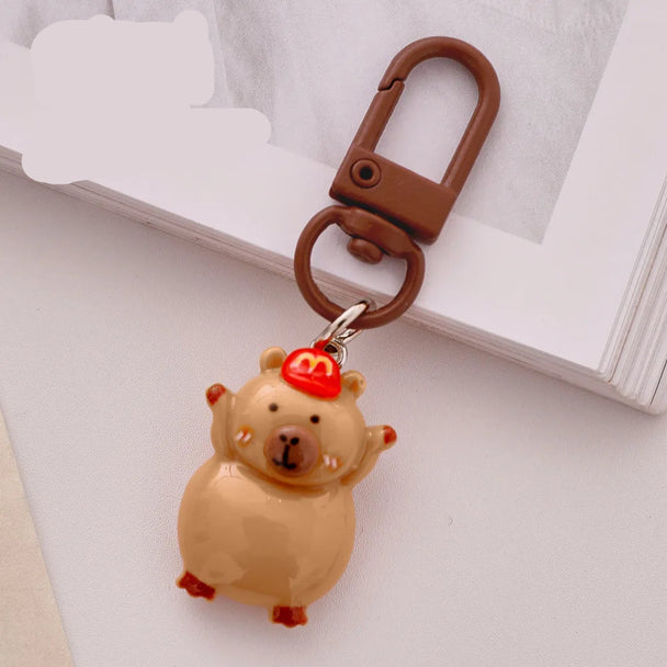 Cute Capybara Car Keychain Gift