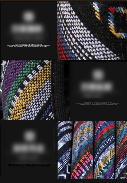 Ethnic-Style Car Steering Wheel Cover With Elastic Band