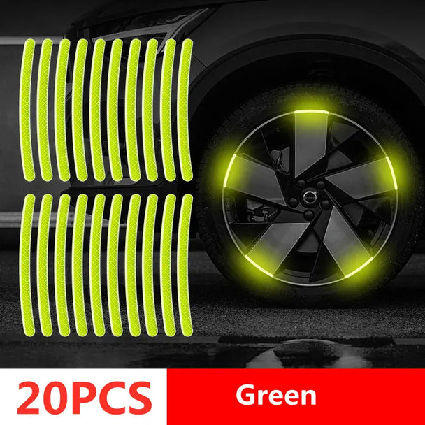 Green Reflective Stickers for Complete Vehicle Safety Coverage